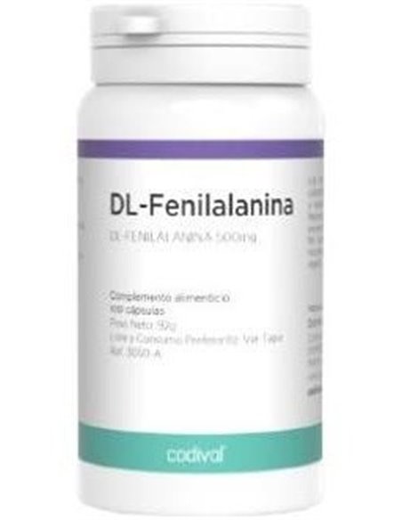 Dl-Fenilalanina (Phenylalanine) 500Mg.100Cap. de Codival