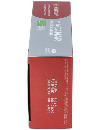 Macamar Maca Andina (Rojay Negra) Bio 60 Cápsulas Vegetales Marnys