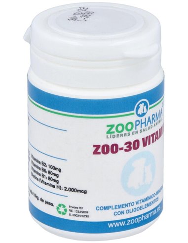 Zoo-30 Vitamins Perros Y Gatos 30Comp de Zoopharma Vet