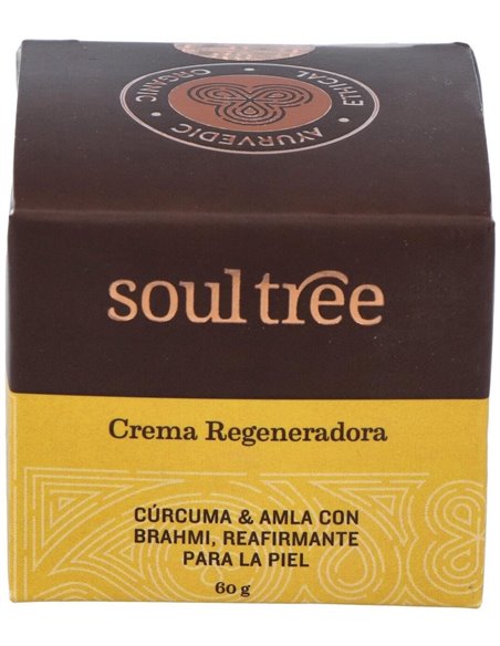 Crema Facial Regeneradora Curcuma Amla Bhrami 60Gr de Soultree