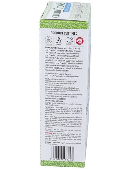 Rubio Oscuro Tinte Organico 100Gr. Ecocert de Cultivators