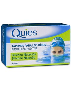 Tapones Natacion Silicona Adultos 6Ud. Quies de Quies