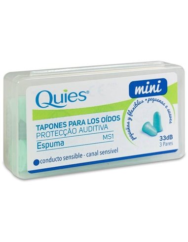 Tapones Espuma Mini 6Ud. Quies de Quies