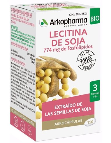 Lecitina De Soja 150Arkocapsulas. Bio Arkopharma