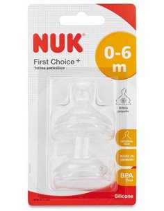 Tetina Fc+ 0-6 S Silicona 2Ud. de Nuk