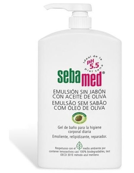 Emulsion Sin Jabon  Aceite Oliva Gel De Baño 1L. Sebamed