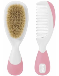 Cepillo Y Peine Pelo Natural Rosa de Chicco