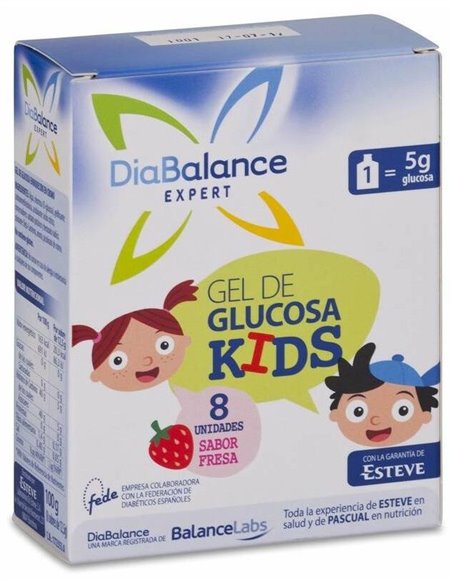 Diabalance Gel Glucosa Kids Fresa 8Ud. de Diabalance