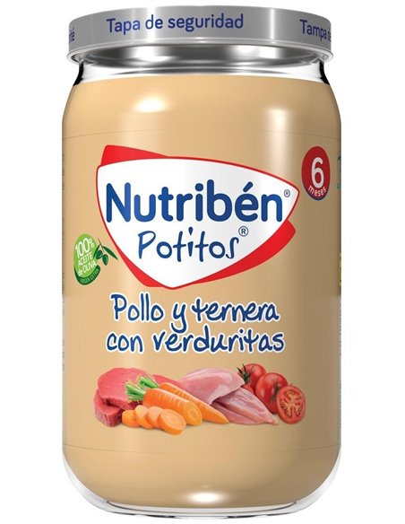 Nutriben Potito Pollo Ternera Verduritas 235Gr +6M de Nutriben