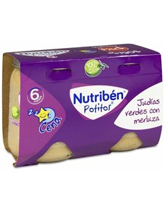 Nutriben Potito Cena Judia Verde Merluza 2X190Gr. de Nutriben
