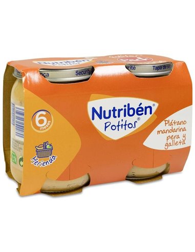 Nutriben Potito Plata-Manda-Naran-Galleta 2X190Gr de Nutriben