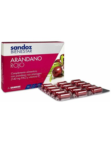 Sandoz Bienestar Arandano Rojo 30 Caps de Sandoz Bienestar