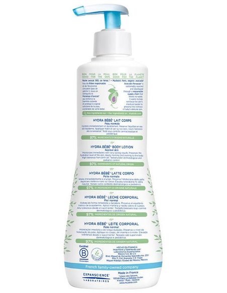 Hydra Leche Corporal Bebe-Niño 500Ml. de Mustela