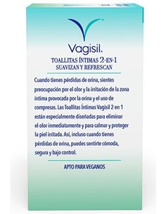 Vagisil Cuidado Inc Toallitas Intimas 2En1 de Vagisil
