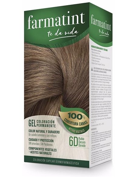 Farmatint Gel 6D Rubio Oscuro Dorado 135Ml. de Farmatint