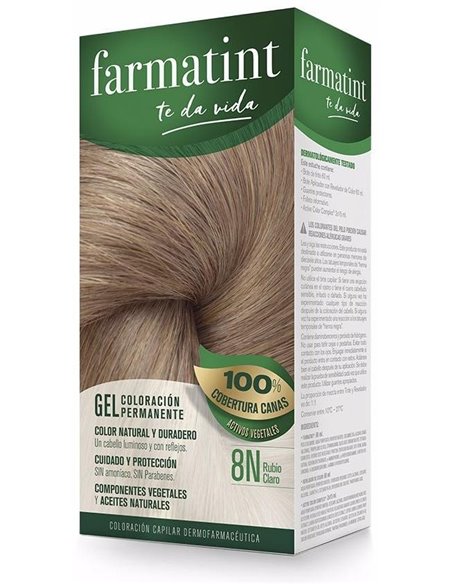 Farmatint Gel 8N Rubio Claro 135Ml. de Farmatint