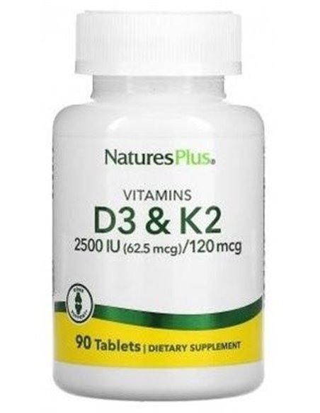Vitamina D3 2500Ui+Vit K2 120Mcg 90Comp. de Natures Plus