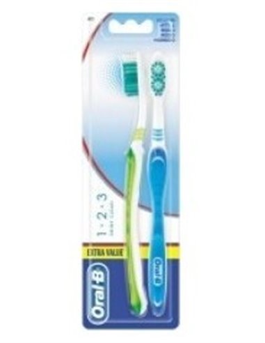 Cepillo 124 Shiny Clean Duo Medio de Oral-B