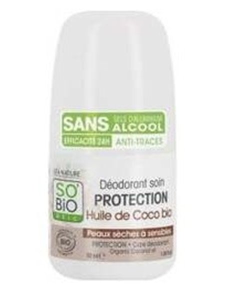 Desodorante Protector 24H Coco Roll-On 50Ml. de So´Bio Etic