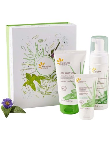 Cofre Aloe Vera Espuma +Gel Aloe+Crema Hidratante de Fleurance Nature