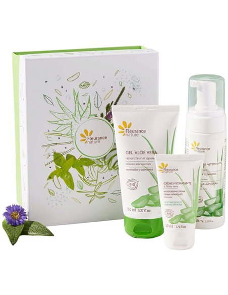 Cofre Aloe Vera Espuma +Gel Aloe+Crema Hidratante de Fleurance Nature