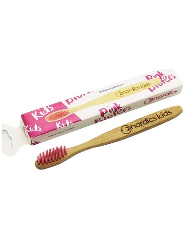 Cepillo Dental Bambu Niños - Rosa de Nordics Oral Care