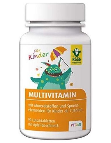 Multi-Vitaminas Niños Sabor Manzana 90Com Sg Vegan Raab Vitalfood