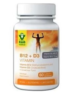 Vitamina B12/D3 sabor frutas del bosque compr. 1,5g, bote 60ud de Raab Vitalfood