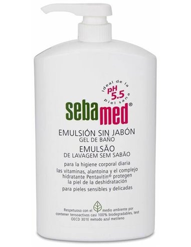Emulsion Sin Jabon Gel De Baño 1L. Sebamed