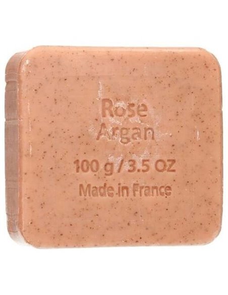 Jabon Exfoliante Argan-Rosa Pastilla 100Gr. Bio de Savon Du Midi