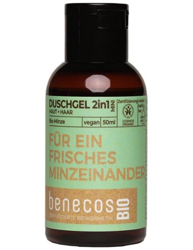 Gel De Baño 2En 1 Menta Mini Viaje 50Ml. Bio Vegan de Benecos