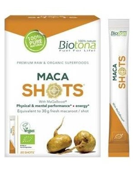 Maca Raw 20Shots. Bio Sg Vegan** de Biotona