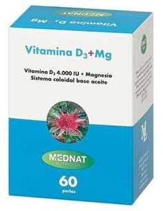 Vitamina D3 + Magnesio 60Perlas de Mednat