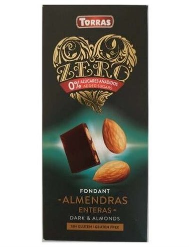 Chocolate Negro 72% Con Almendra Zero 150Gr de Torras