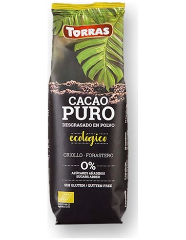 Cacao Puro Desgrasado 150Gr. Bio Sg Vegan de Torras