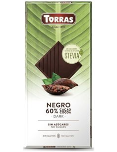 Chocolate Cacao 60% Stevia 100Gr de Torras