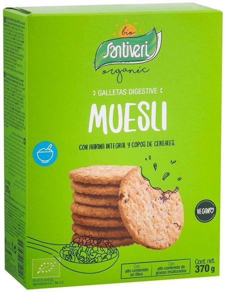 Galletas Digestive Muesli 2 Paquetes 370Gr. Bio de Santiveri