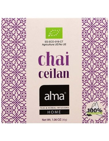 Te Ceilan Chai Infusion 15Piramides. Eco Vegan Alma Home