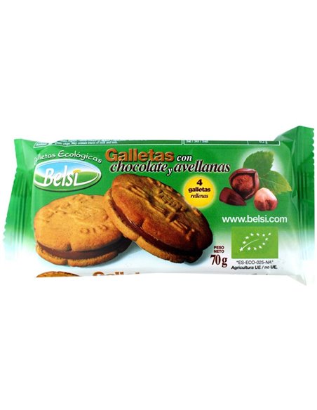Galletas Rellenas Chocolate/Avellana  de Belsi
