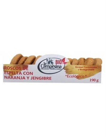 Roscos Navidad Naranja-Jengibre 190G Eco Vegan de La Campesina