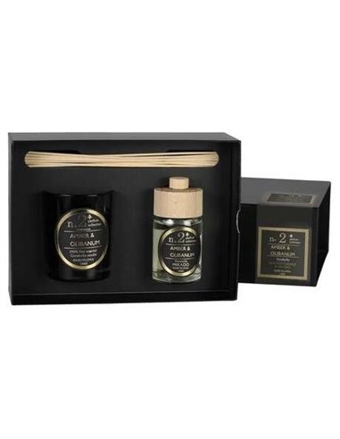 Setperf2 Vela+Mikado Amber-Olibanum 23X16,6X8X3Cm. de Cerabella