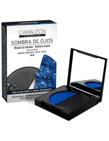 Sombras De Ojos Negro - Azul de Camaleon
