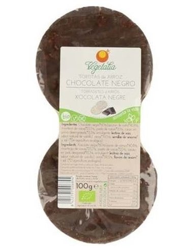 Tortitas De  Arroz Con Chocolate Negro 100Gr. Bio de Vegetalia