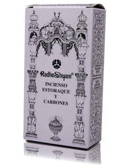 Incienso Estoraque 50Gr. + 10 Carbones de Radhe Shyam