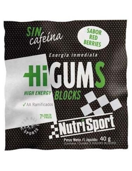Higums Red Berries Sin Cafeina Expositor 20Bolsas de Nutrisport