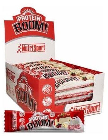 Protein Boom Barritas Fresa-Cheescake 24Ud. de Nutrisport