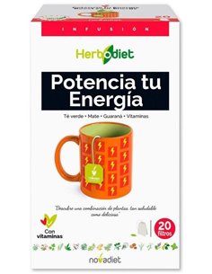 Herbodiet Potencia Tu Energia Envase de 20 bolsitas filtro de 1,5 g. de Novadiet