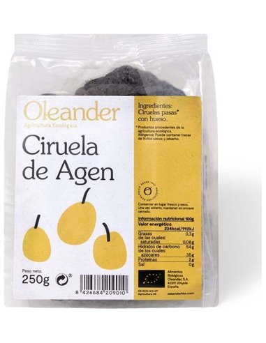 Ciruela De Agen Con Hueso 250Gr. Bio de Oleander