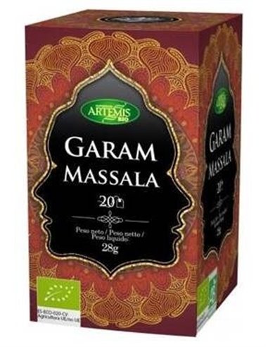 Garam Massala Sin Teina Infusion 20Bolsitas Bio de Artemis Bio