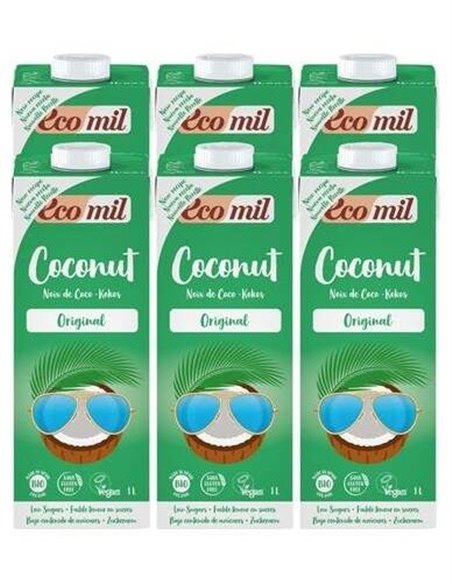 Ecomil Bebida De Coco Original Agave 1Lt 6Ud Bio de Almond